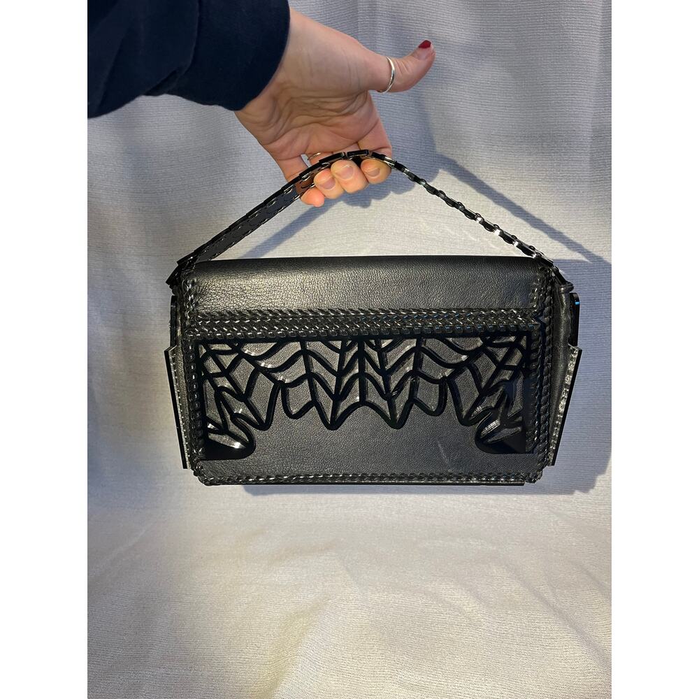 Pascal NU Acrylic Black Spiderweb Small Handbag Purse